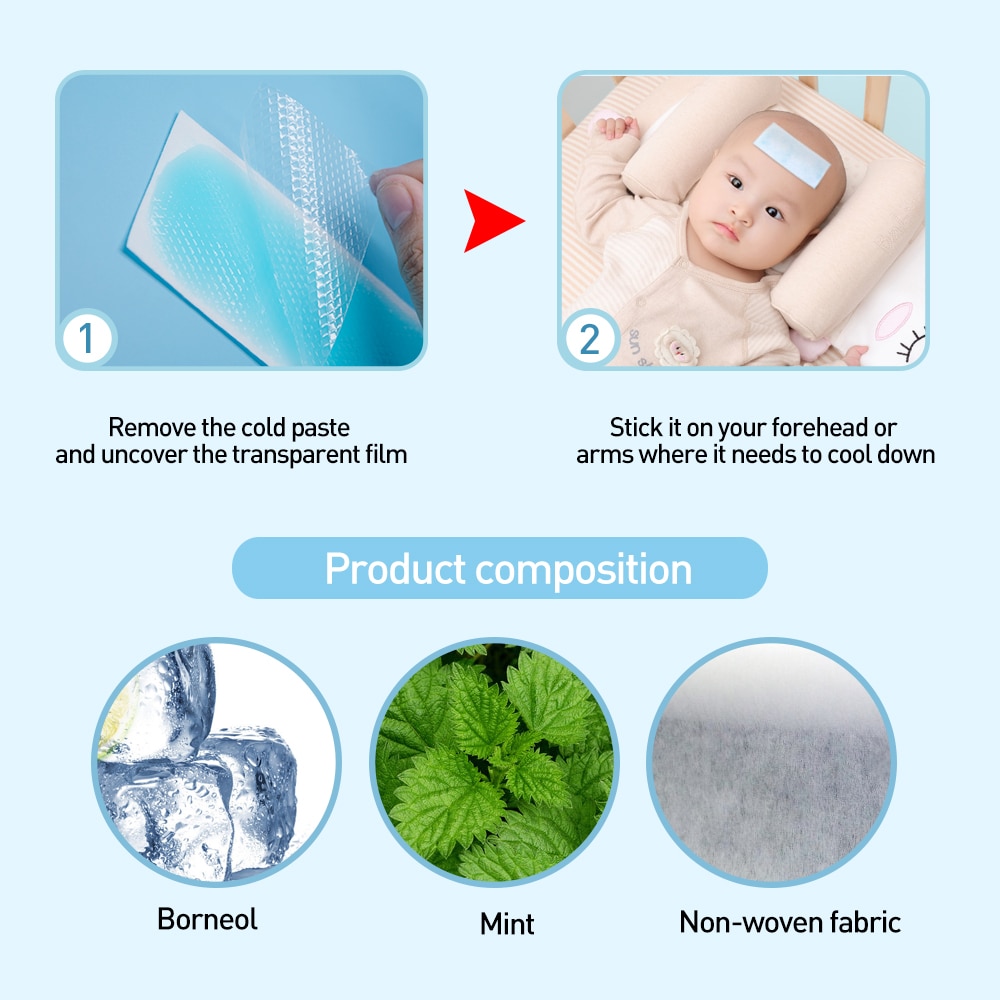 Fever Patch Headache Relief Pads (10 PCS) Fever Patch Headache Relief Pads (10 PCS)