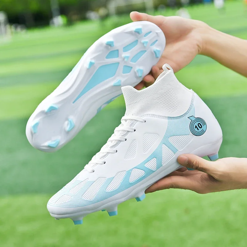 FG/TF Ankle Cleats Men Soccer Shoes Football Field Boots Children Anti Slip Sneakers Futsal Professional Training