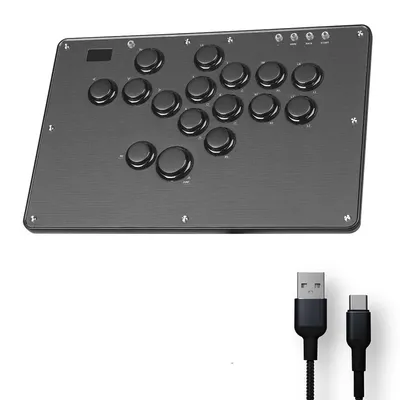 FightStick Joystick Arcade Hitbox Button Rim Leverless Controller For PC/PS4/PS5/Switch Control Arcade Stick Controller FightStick Joystick Arcade Hitbox Button Rim Leverless Controller For PC/PS4/PS5/Switch Control Arcade Stick Controller
