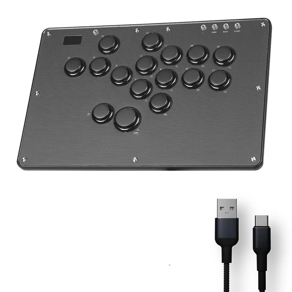 FightStick Joystick Arcade Hitbox Button Rim Leverless Controller For PC/PS4/PS5/Switch Control Arcade Stick Controller FightStick Joystick Arcade Hitbox Button Rim Leverless Controller For PC/PS4/PS5/Switch Control Arcade Stick Controller
