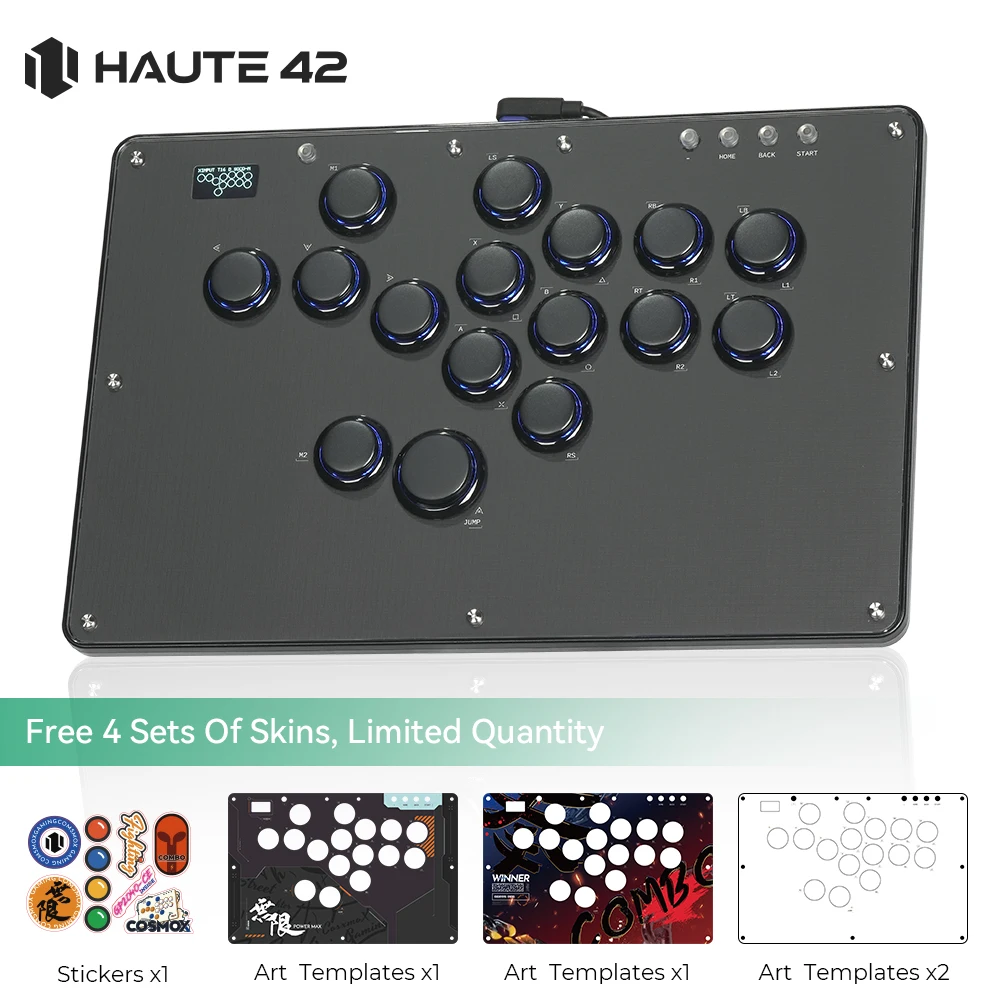 FightStick Joystick Arcade Hitbox Button Rim Leverless Controller For PC/PS4/PS5/Switch Control Arcade Stick Controller FightStick Joystick Arcade Hitbox Button Rim Leverless Controller For PC/PS4/PS5/Switch Control Arcade Stick Controller