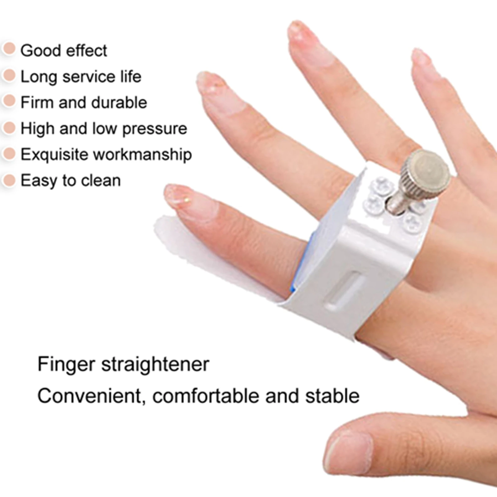 Finger Straightener Hand Injury Joint Support Brace Finger Rehabilitation Machine White Average Size Finger Straightener