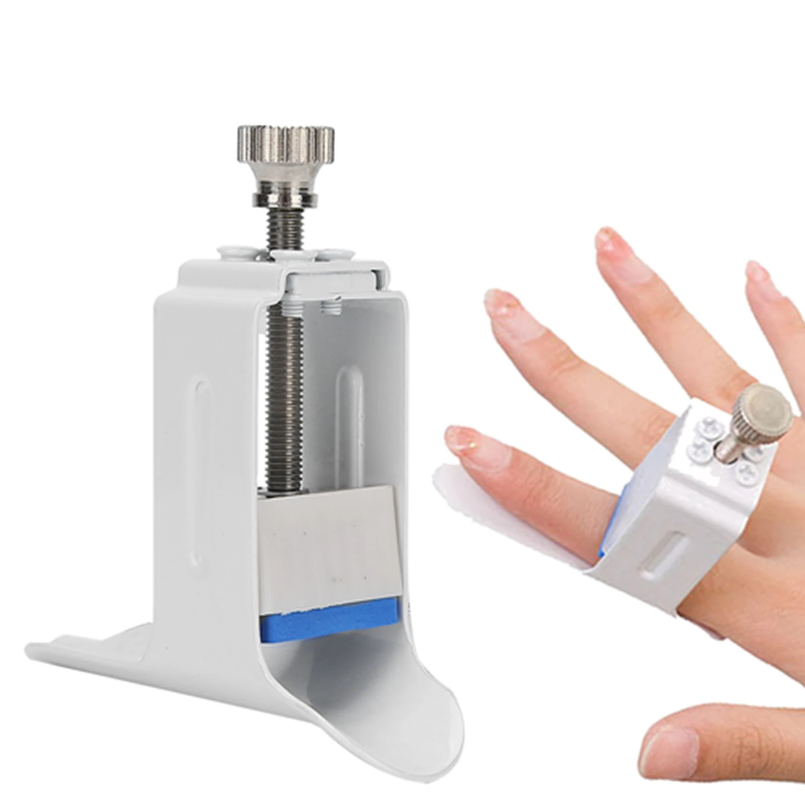 Finger Straightener Hand Injury Joint Support Brace Finger Rehabilitation Machine White Average Size Finger Straightener
