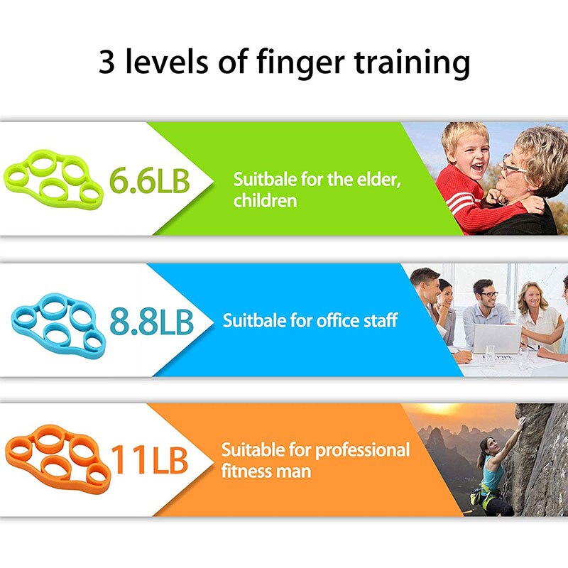 Finger Stretcher Silicone Hand Exerciser