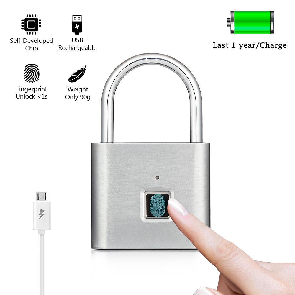 Fingerprint Padlock Smart Security Latch Fingerprint Padlock Smart Security Latch