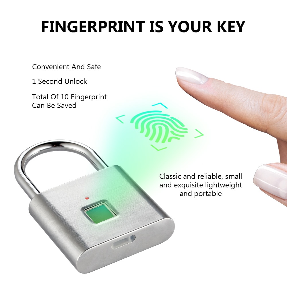 Fingerprint Padlock Smart Security Latch Fingerprint Padlock Smart Security Latch