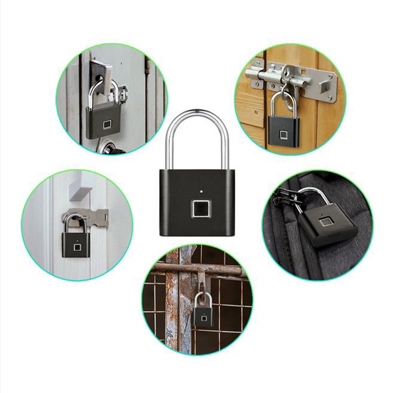 Fingerprint Smart Lock USB Padlock Fingerprint Smart Lock USB Padlock