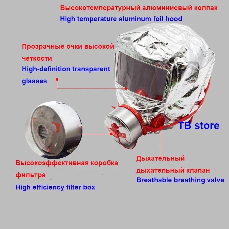 Fire Emergency Escape Safety Mask 30 Minutes Protective Anti-smoking Fire Respirator Dust Carbon Respirator Mask Home Fire Emergency Escape Safety Mask 30 Minutes Protective Anti-smoking Fire Respirator Dust Carbon Respirator Mask Home