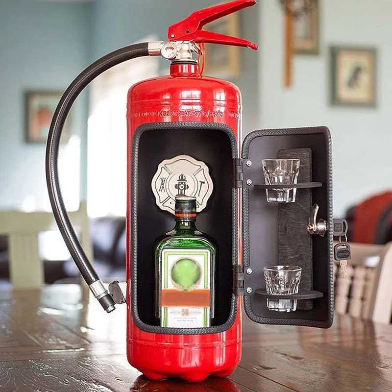 Fire Extinguisher Shape Wine Box Ornaments Mini Bar Wine Cabinet Crafts Decoration Champagne Liquor Storage Box Fire Extinguisher Shape Wine Box Ornaments Mini Bar Wine Cabinet Crafts Decoration Champagne Liquor Storage Box