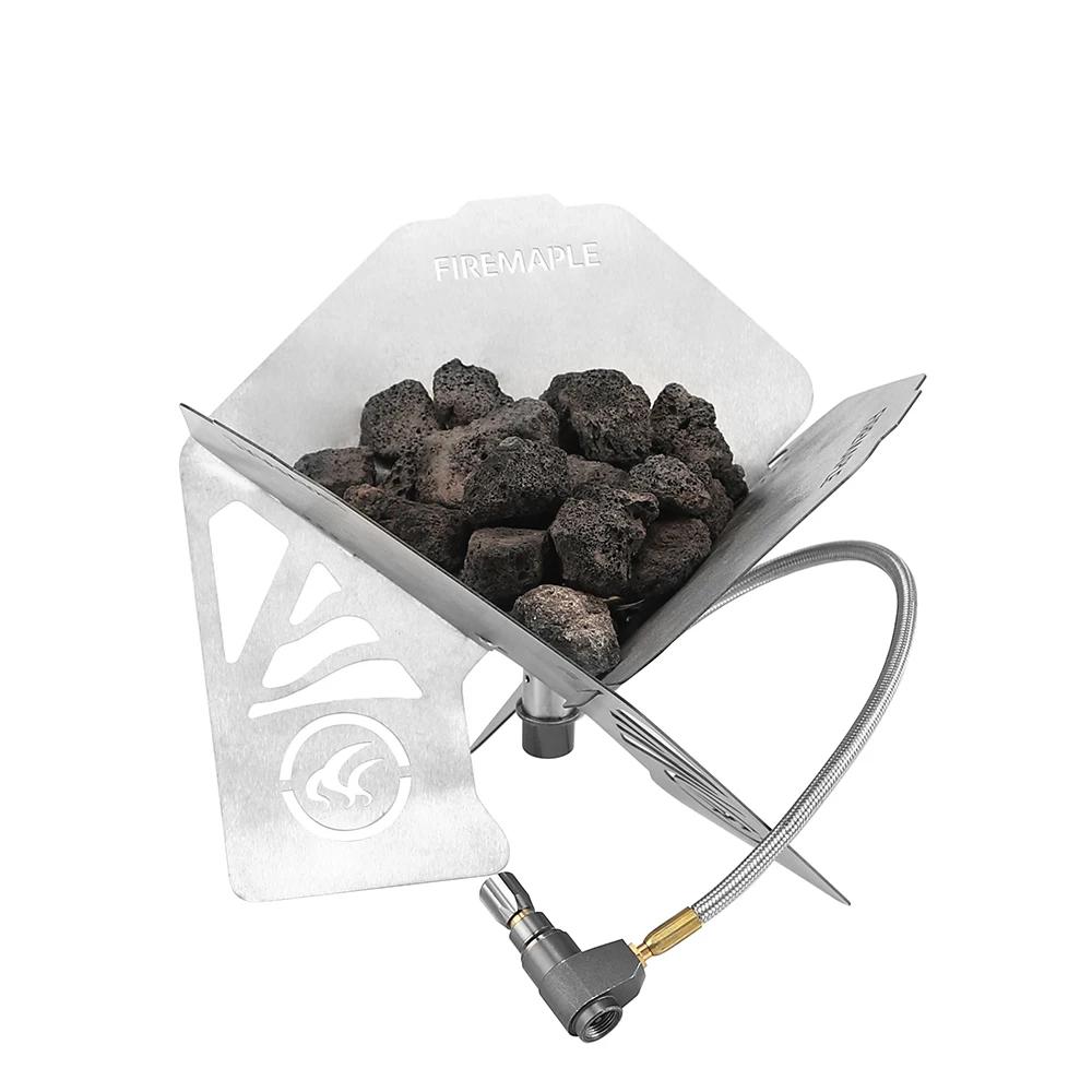 Fire-Maple Antarcti Gas Fire Pit Windproof Outdoor Mini Heater Stainless Steel Portable Foldable Firepit for Camping
