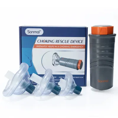 First Aid Anti Choking Rescue Device Automatic for Adults Kids with 3 Different Sizes Masks Home Airway Assist