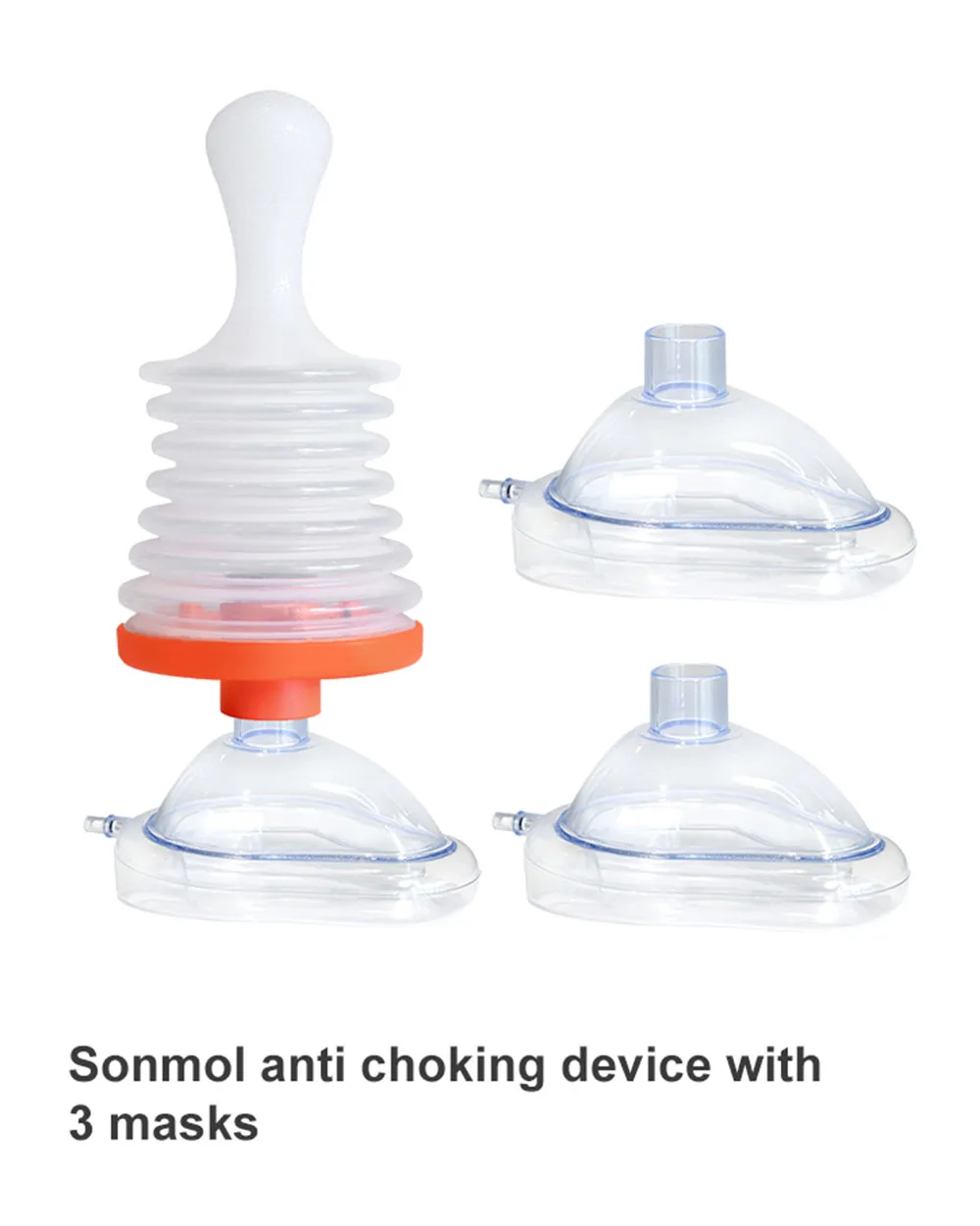 First Aid Anti Choking Rescue Device Automatic for Adults Kids with 3 Different Sizes Masks Home Airway Assist
