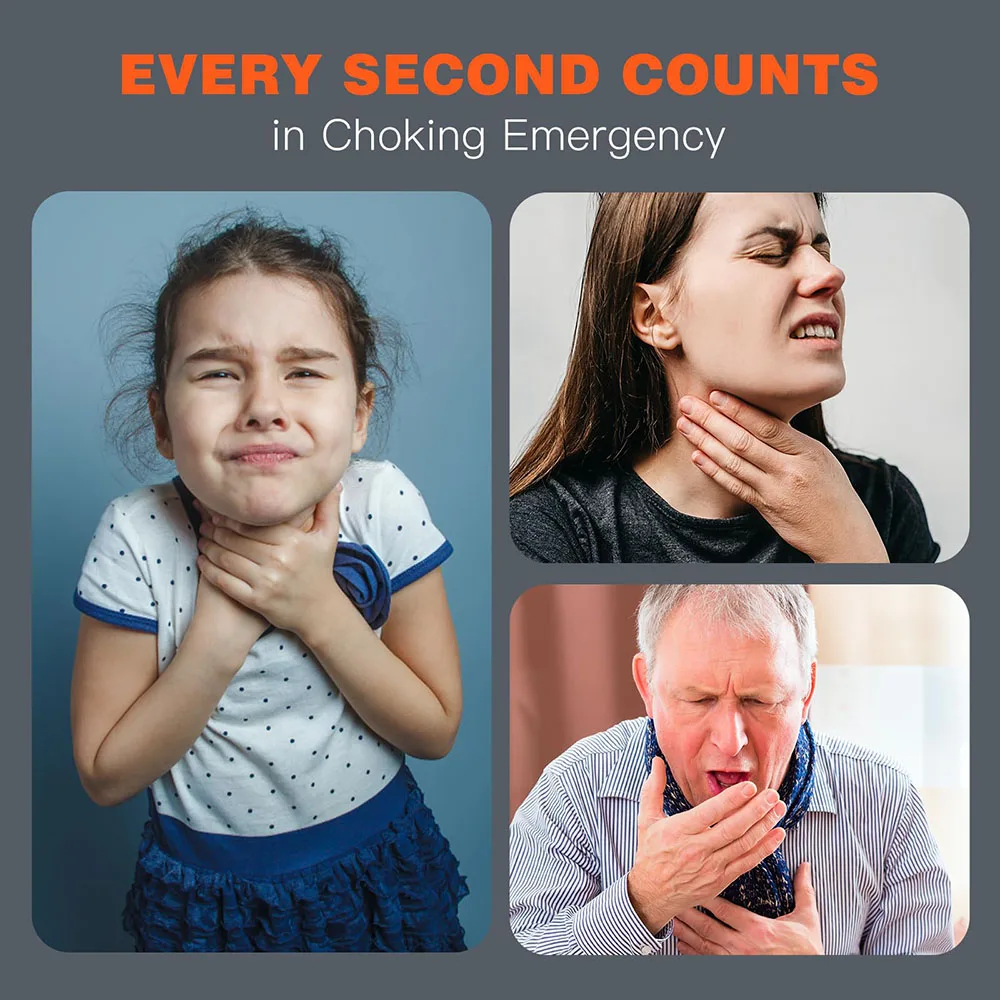 First Aid Anti Choking Rescue Device Automatic for Adults Kids with 3 Different Sizes Masks Home Airway Assist