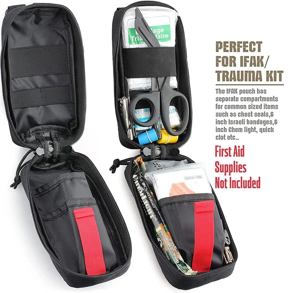 First Aid Kit Medical EDC Pouch Tactical Outdoor Medical Bag Tourniquet Scissors Waist Bag Military Fan Tactical
