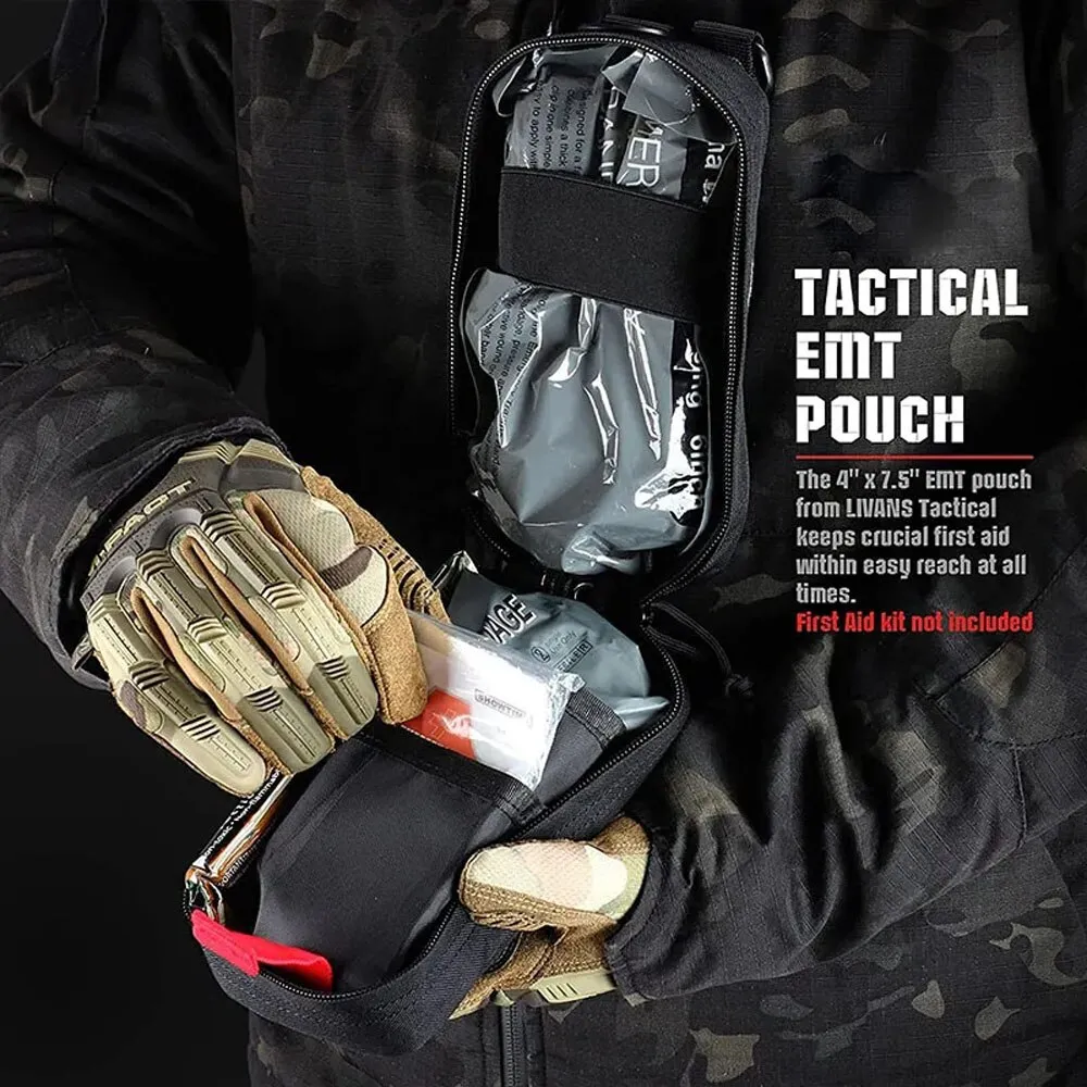 First Aid Kit Medical EDC Pouch Tactical Outdoor Medical Bag Tourniquet Scissors Waist Bag Military Fan Tactical
