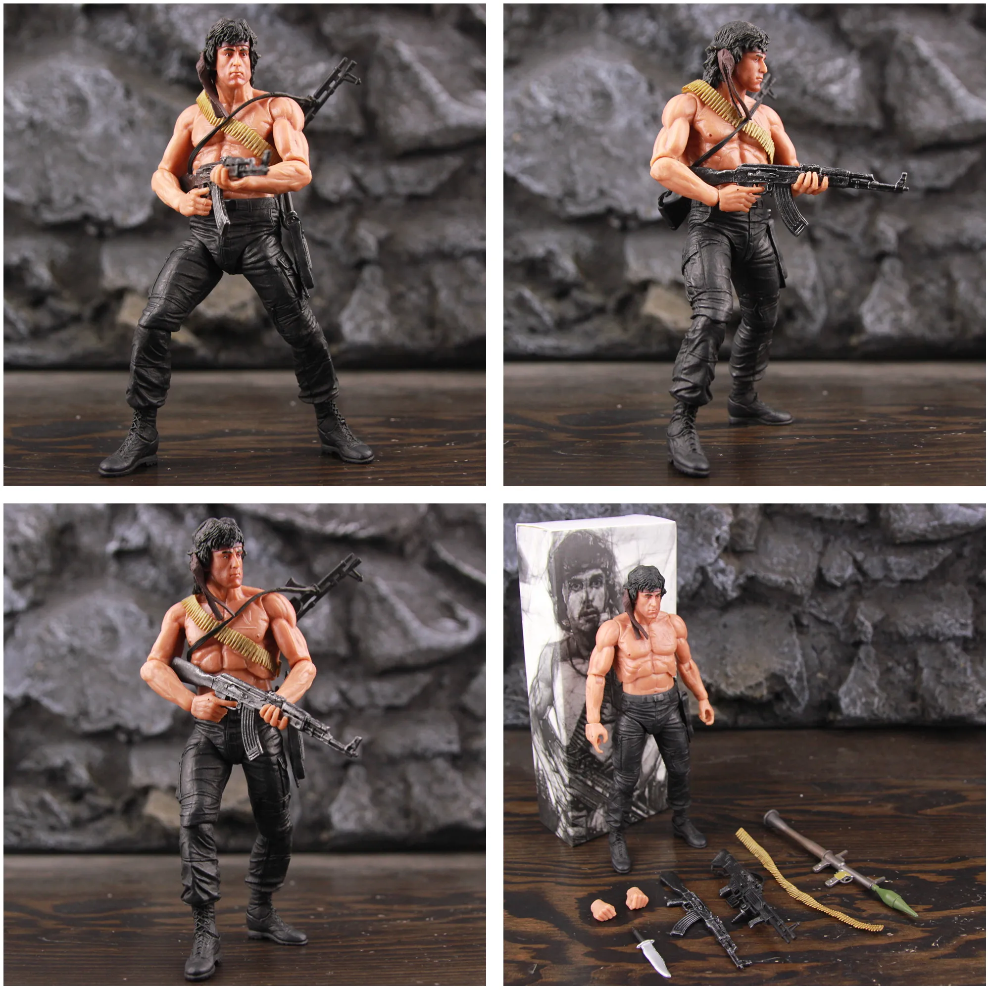 First Blood Ron Kim John J.R Rambo 7″ Action Figure Special Forces Soldier Avenger Sylvester Film Toys Doll Model