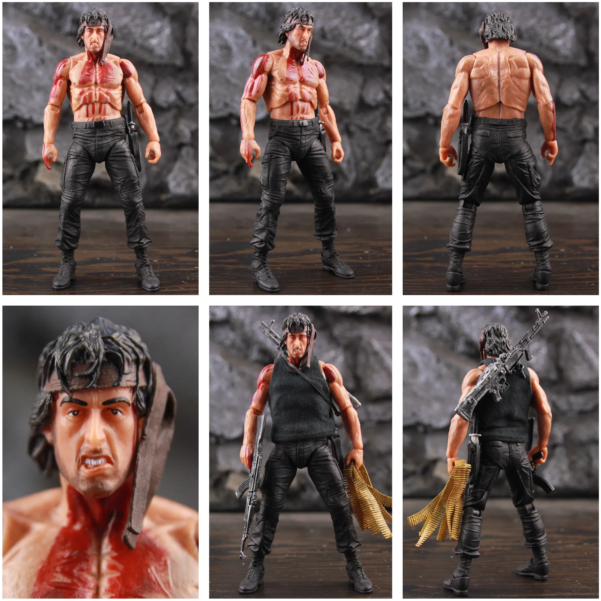 First Blood Ron Kim John J.R Rambo 7″ Action Figure Special Forces Soldier Avenger Sylvester Film Toys Doll Model