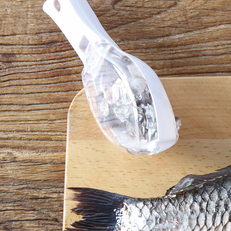 Fish Scales Graters Scraper Fish Cleaning Tool Scraping Scales Device with Cover Home Kitchen Cooking Fish Tool Kitchen