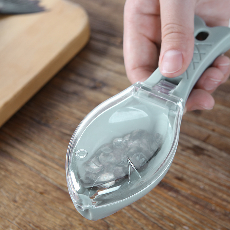 Fish Scales Graters Scraper Fish Cleaning Tool Scraping Scales Device with Cover Home Kitchen Cooking Fish Tool Kitchen