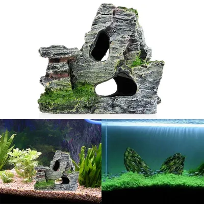 Fish Tank Cave Realistic Stone Decor