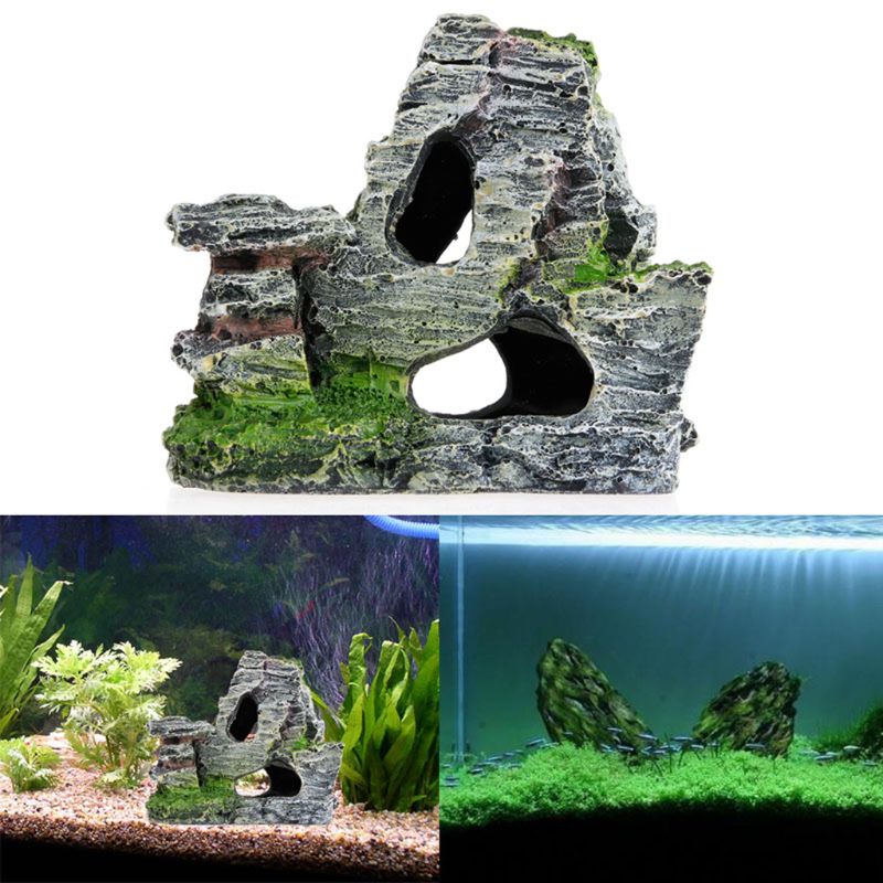 Fish Tank Cave Realistic Stone Decor Fish Tank Cave Realistic Stone Decor
