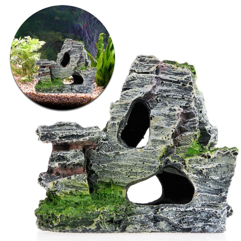 Fish Tank Cave Realistic Stone Decor