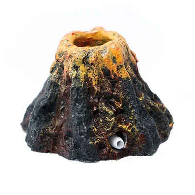 Fish Tank Volcano Aquarium Decor
