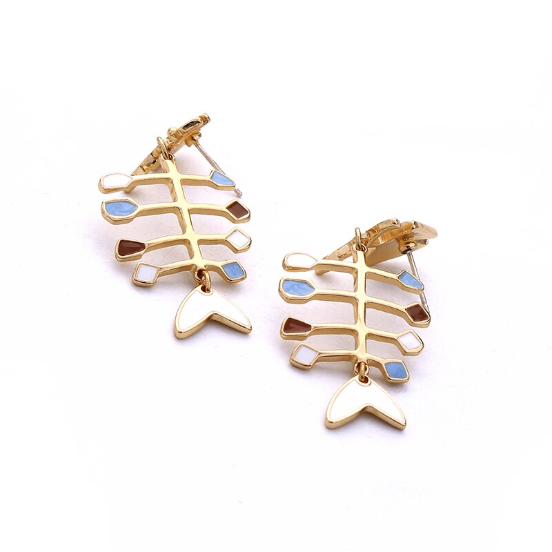 Fishbone Earrings Fashionable Stud Earrings Fishbone Earrings Fashionable Stud Earrings