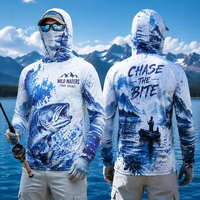 Fishing Hoodie Shirt Men Long Sleeve Protection Face Mask Quick Dry Sun Shirt Performance Fishing Jersey Sailfish Fishing Hoodie Shirt Men Long Sleeve Protection Face Mask Quick Dry Sun Shirt Performance Fishing Jersey Sailfish
