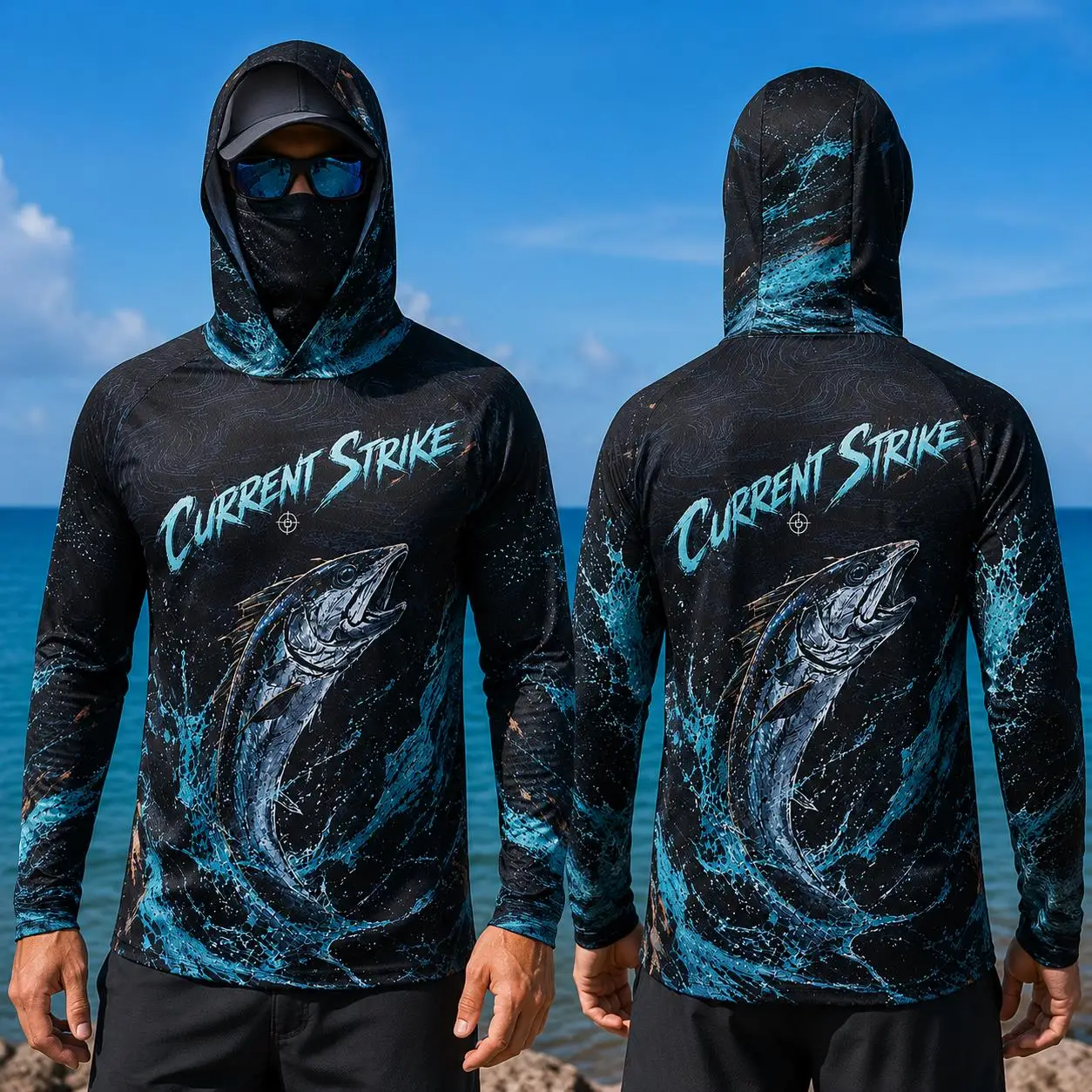 Fishing Hoodie Shirt Men Long Sleeve Protection Face Mask Quick Dry Sun Shirt Performance Fishing Jersey Sailfish Fishing Hoodie Shirt Men Long Sleeve Protection Face Mask Quick Dry Sun Shirt Performance Fishing Jersey Sailfish
