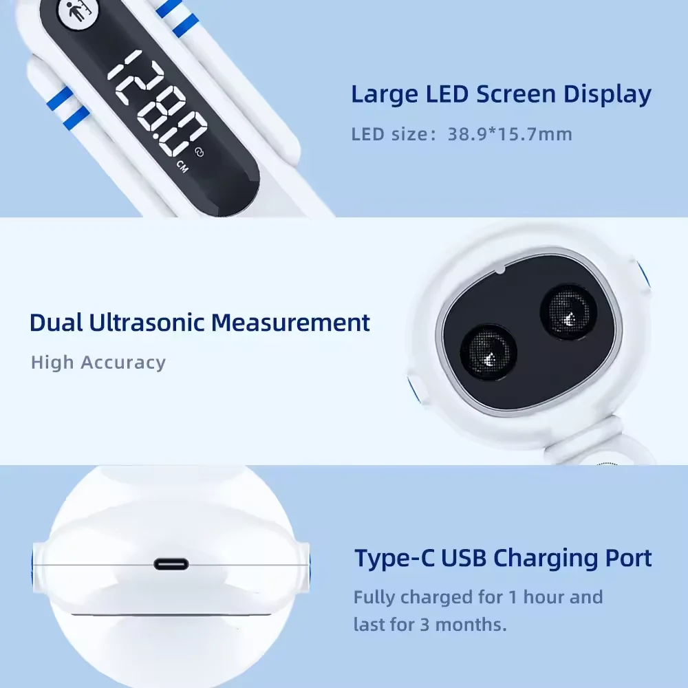 Fitdays Smart Wireless Body Height Meter Smart Height Measure Instrument Ultrasonic Measurement Ultrasound Altimeter Fitdays Smart Wireless Body Height Meter Smart Height Measure Instrument Ultrasonic Measurement Ultrasound Altimeter