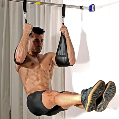 Fitness AB Sling Straps Suspension Rip-Resistant Heavy Duty A Pair For Pull Up Bar Hanging Leg Raiser Gym Home Fitness