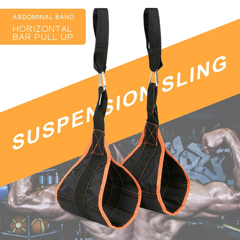 Fitness AB Sling Straps Suspension Rip-Resistant Heavy Duty A Pair For Pull Up Bar Hanging Leg Raiser Gym Home Fitness