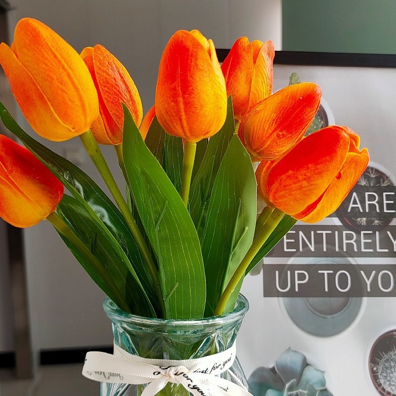 Five Buds Silk Tulip Flowers