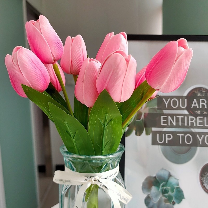 Five Buds Silk Tulip Flowers