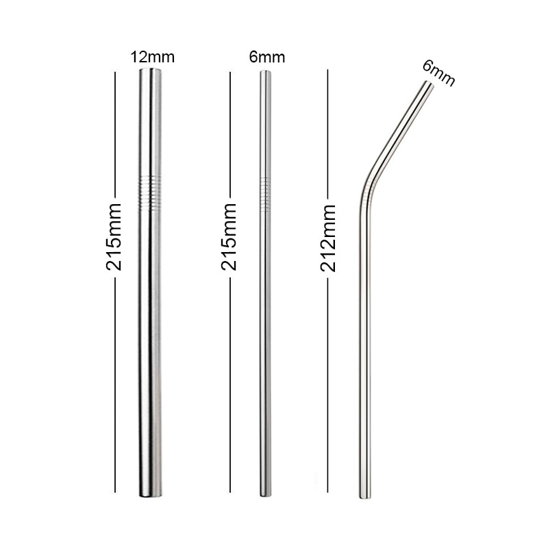 Five-piece Set Metal Straws Five-piece Set Metal Straws