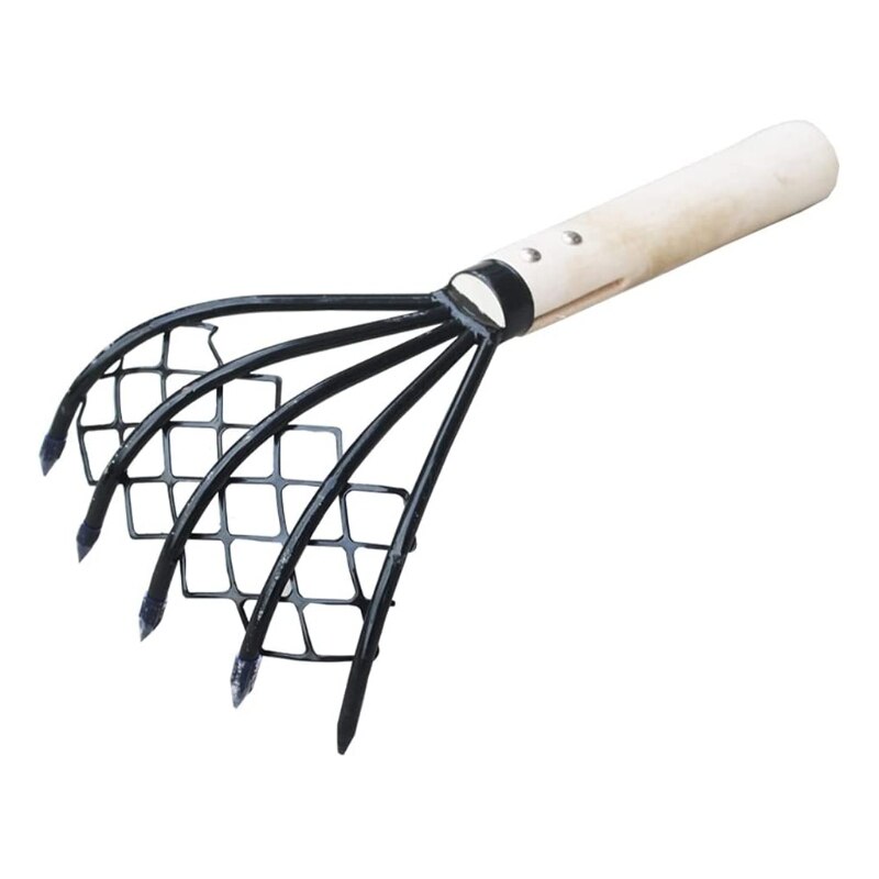 Five Tooth Metal Clam Rake