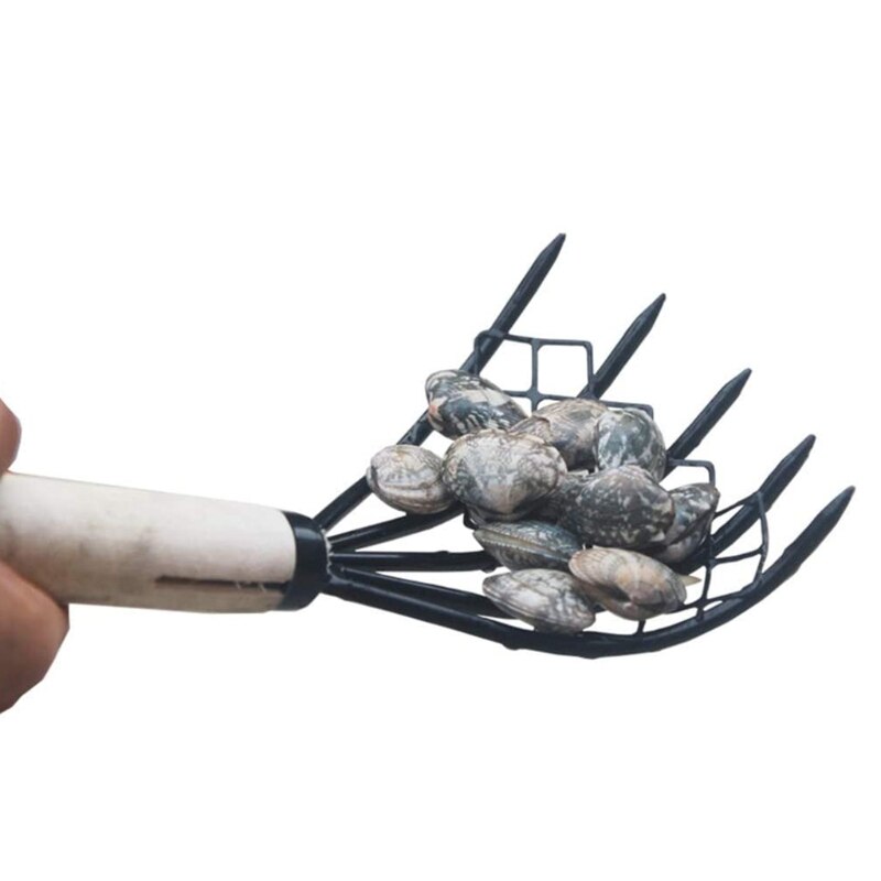 Five Tooth Metal Clam Rake