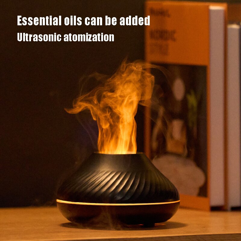 Flame Aromatherapy Humidifier Nordic Desktop Home Style Atmosphere Light High Fog Quiet Small Space and Saving Flame Aromatherapy Humidifier Nordic Desktop Home Style Atmosphere Light High Fog Quiet Small Space and Saving