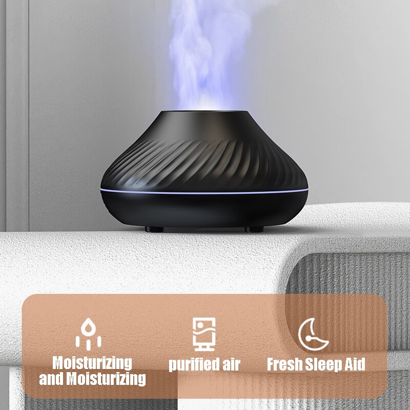 Flame Aromatherapy Humidifier Nordic Desktop Home Style Atmosphere Light High Fog Quiet Small Space and Saving Flame Aromatherapy Humidifier Nordic Desktop Home Style Atmosphere Light High Fog Quiet Small Space and Saving