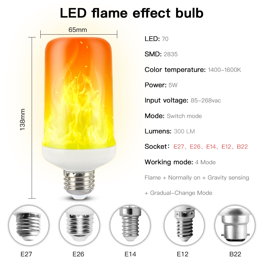 Flame Light Decorative LED Bulb Flame Light Decorative LED Bulb