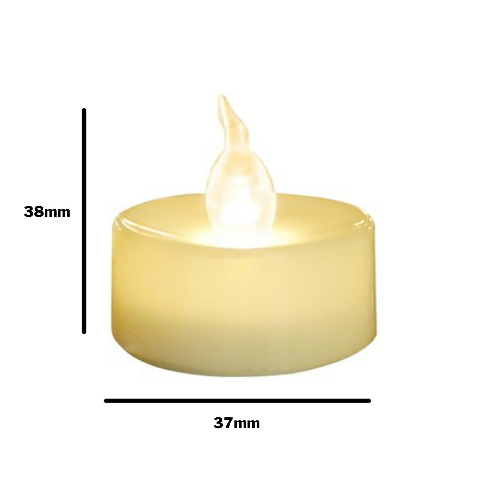 Flameless Battery Operated Tea Lights (12Pcs)