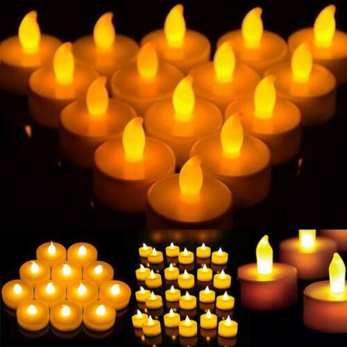 Flameless Battery Operated Tea Lights (12Pcs)