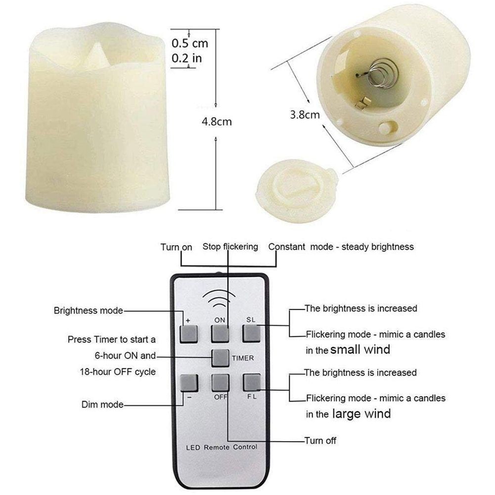 Flameless Candles with Timer Flickering Lights Flameless Candles with Timer Flickering Lights