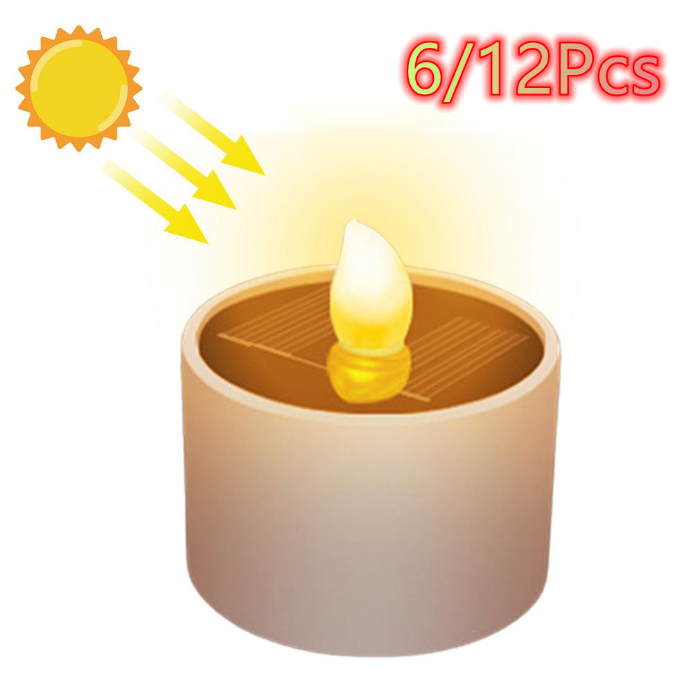 Flameless LED Solar Tea Lights Flameless LED Solar Tea Lights