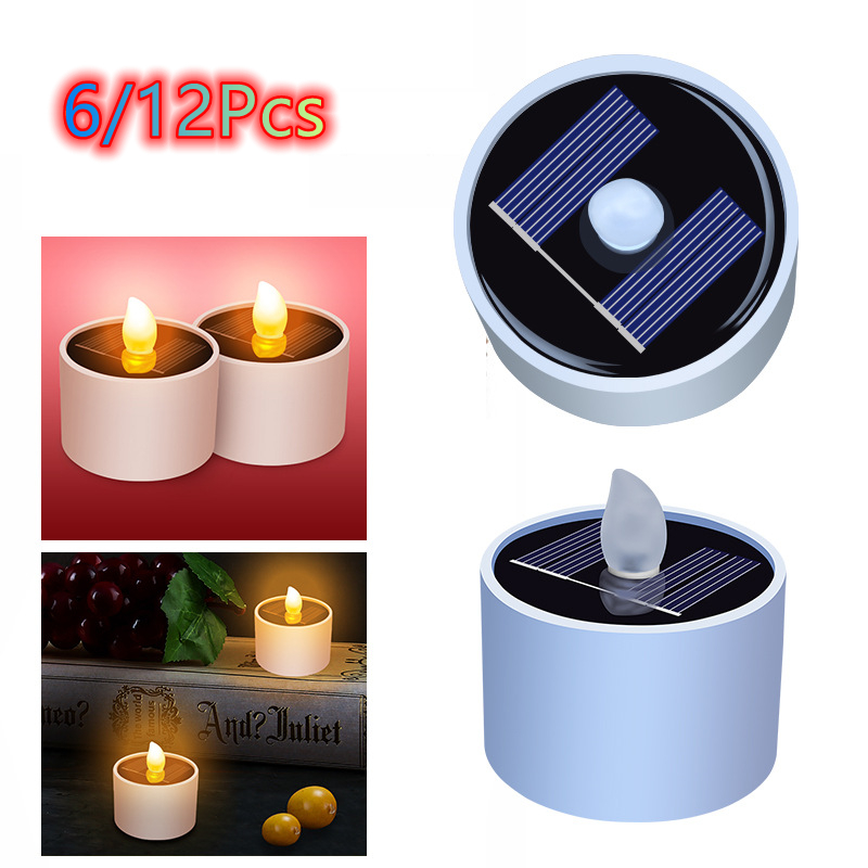 Flameless LED Solar Tea Lights Flameless LED Solar Tea Lights