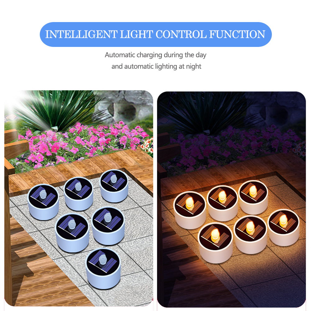 Flameless LED Solar Tea Lights Flameless LED Solar Tea Lights