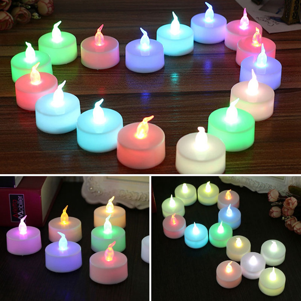 Flameless Tea Lights Fake Candles (24 PCS) Flameless Tea Lights Fake Candles (24 PCS)