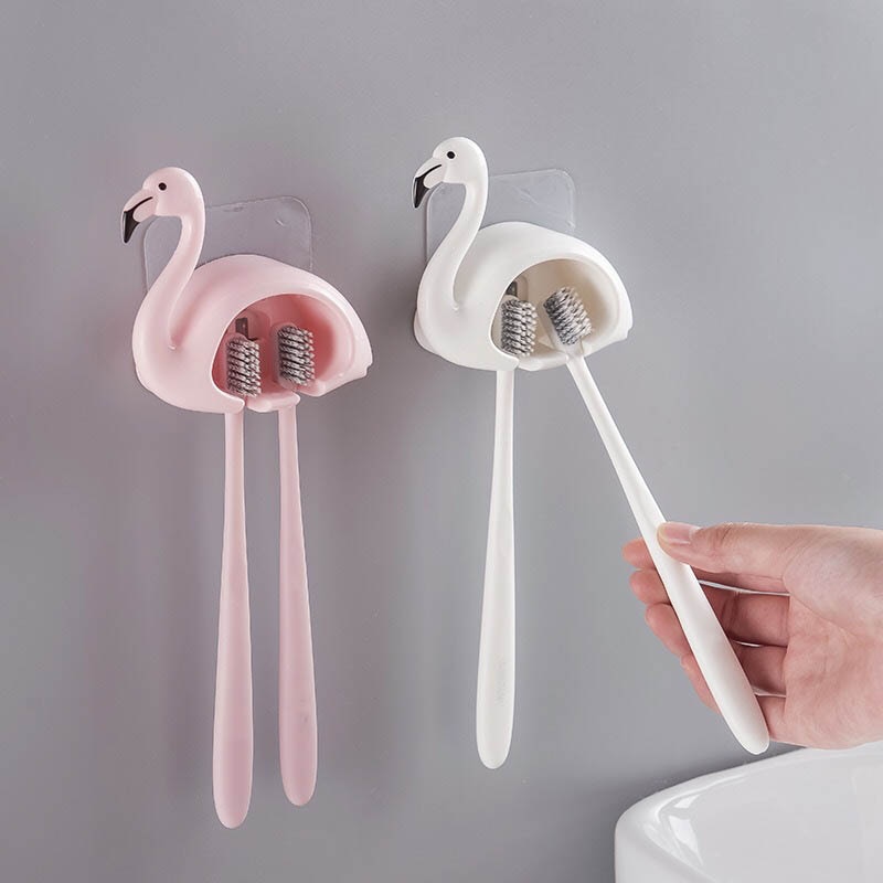 Flamingo Toothbrush Suction Holder Flamingo Toothbrush Suction Holder