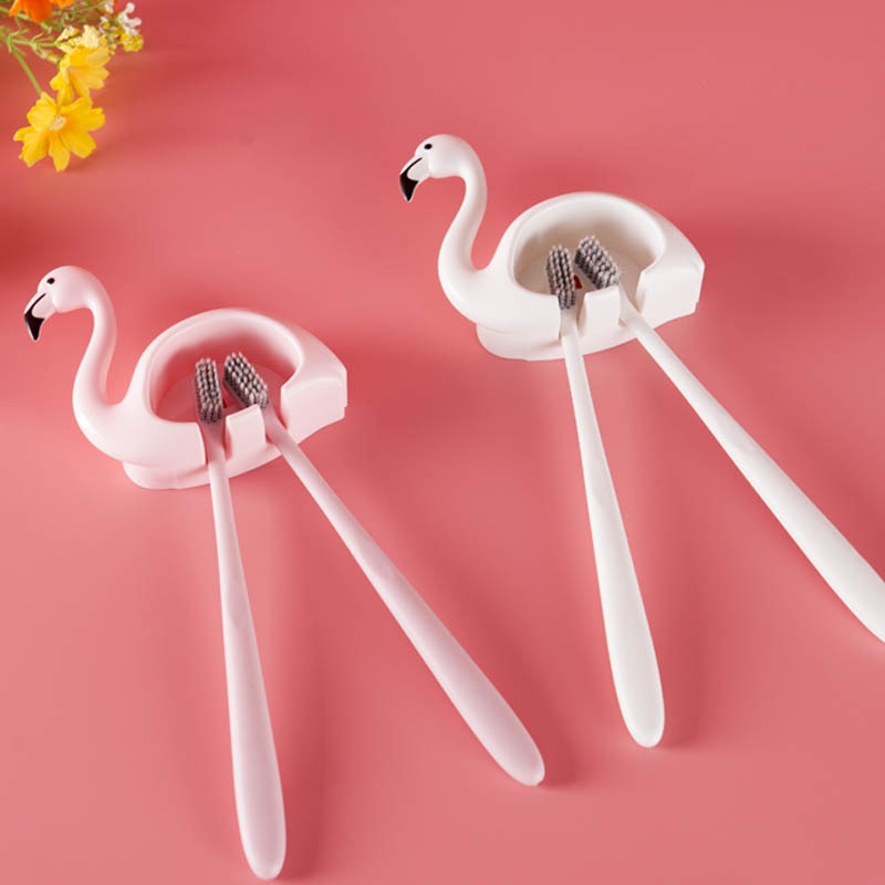 Flamingo Toothbrush Suction Holder Flamingo Toothbrush Suction Holder